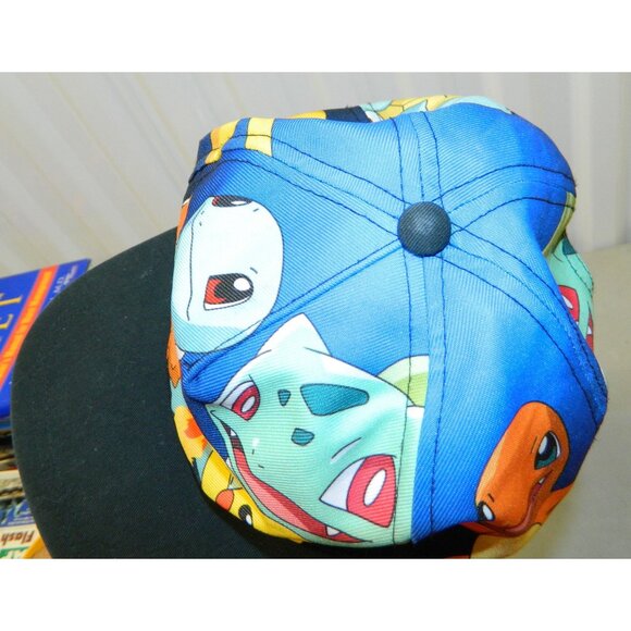 Pokemon Youth OSFM Cap Hat Pikachu Charmander Squirtle & Bulbasaur Graphic Vtg - Picture 8 of 9